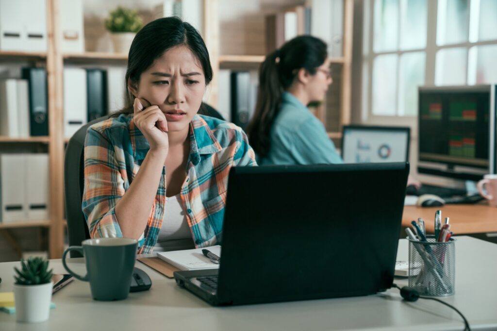 Woman at her laptop